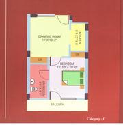 RISHI APARTMENTS 1 BHK (Ready to Move) TYPE:01 Super Area: 800 Sq.ft.