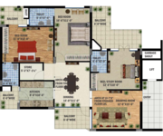 3BHK apartments with reserved parking at VIP road Zirakpur