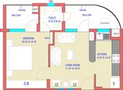 1 bhk flat with gated security is available in sector-125, mohali