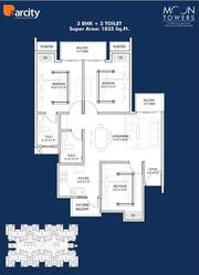 3 Bhk Appartment at Aarcity Foreste @ 2400 per sq ft