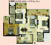 1770 Sq Ft Flat in Western Tower Sec 126 Mohali