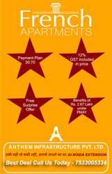French Apartments - French Flats Noida Extension Buy @ 7533005334