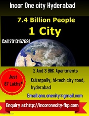 2 and 3 BHK flats at Incor One city Kukatpally Hyderabad