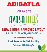 Hmda Layout With Gated Community @ Adibhatla .9391366679